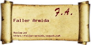 Faller Armida névjegykártya